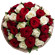 bouquet of red and white roses. Faroe Islands