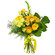 Yellow bouquet of roses and chrysanthemum. Faroe Islands